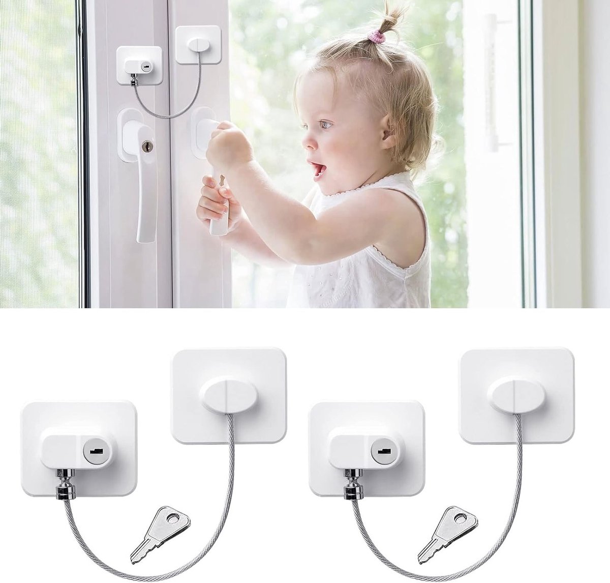 Veiligheidslock voor Koelkast en Lades, Kindveiligheid, Babybeveiliging, Vensterbeveiliging, Kinderen, Veiligheidsslot