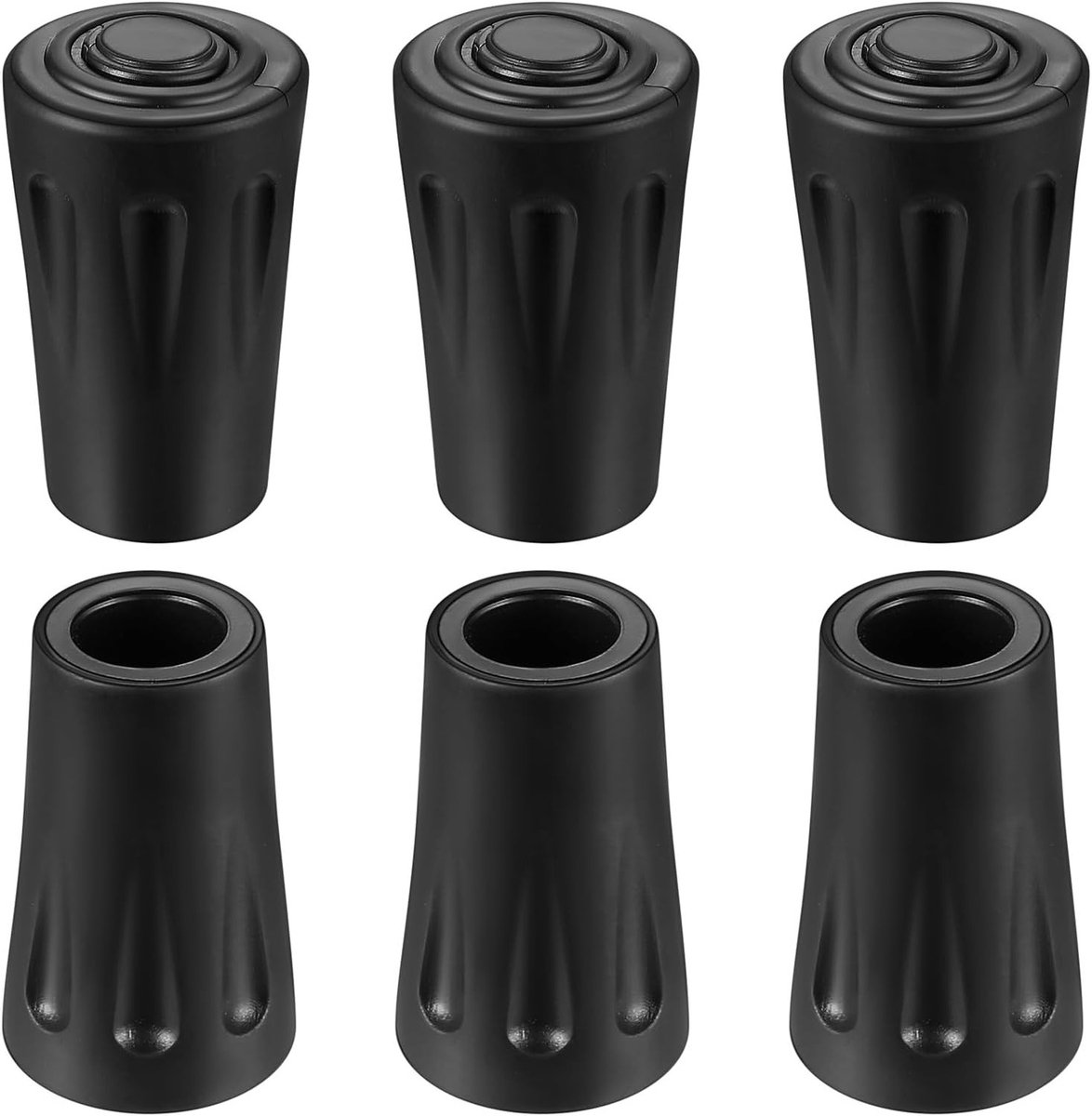 Set van 6 rubberen beschermpads van 11 mm, antislip voeten voor Nordic walkingstokken en wandelaccessoires