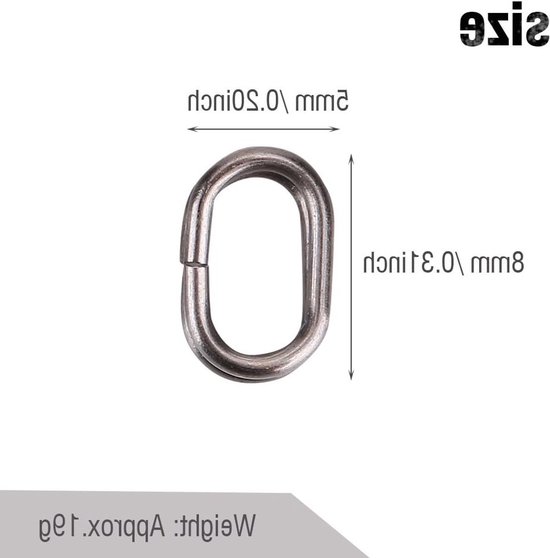 Zeynomax - Roestvrij Staal Splitringen - Swivel Snap Karper Visapparaat - 100 Stuks - Duurzaam en Sterk - Ovaal Visapparaat - Geschikt voor Hengelsp.. van Zeynomax — afbeelding 4