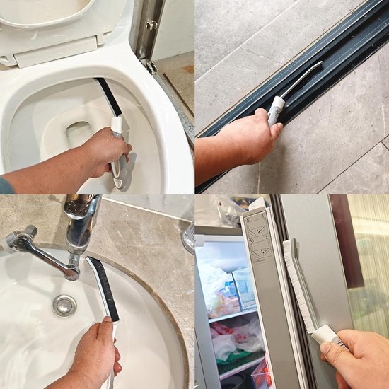 Premium schoonmaakborstel voor badkamer, tegels, voegen en moeilijk bereikbare plekken in huis, keuken en toilet van Merkloos	 — afbeelding 2