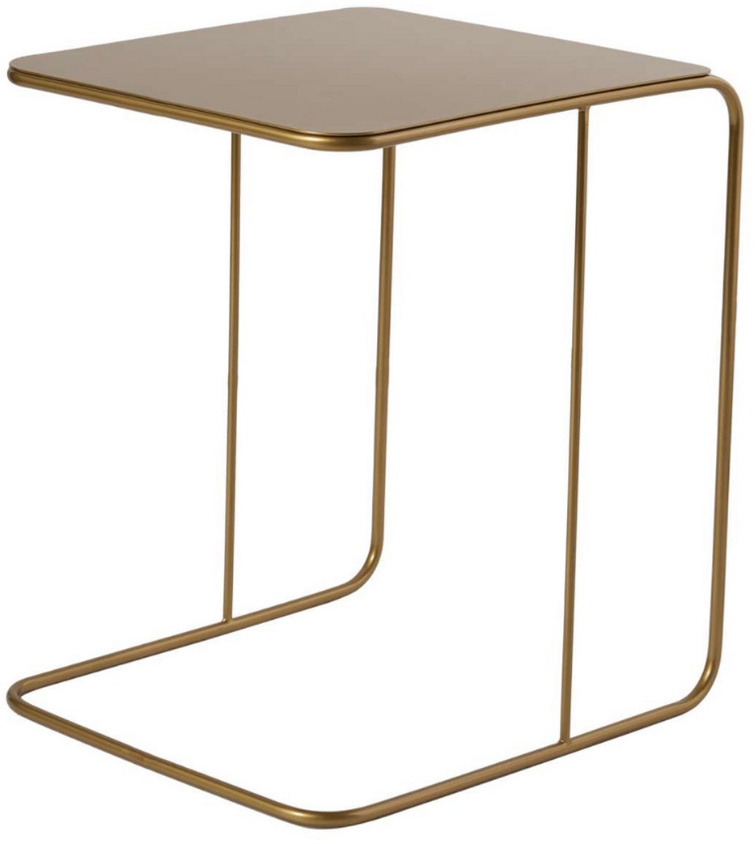 CALICOSY - Bijzettafel met metalen blad H46 cm - OWEN
