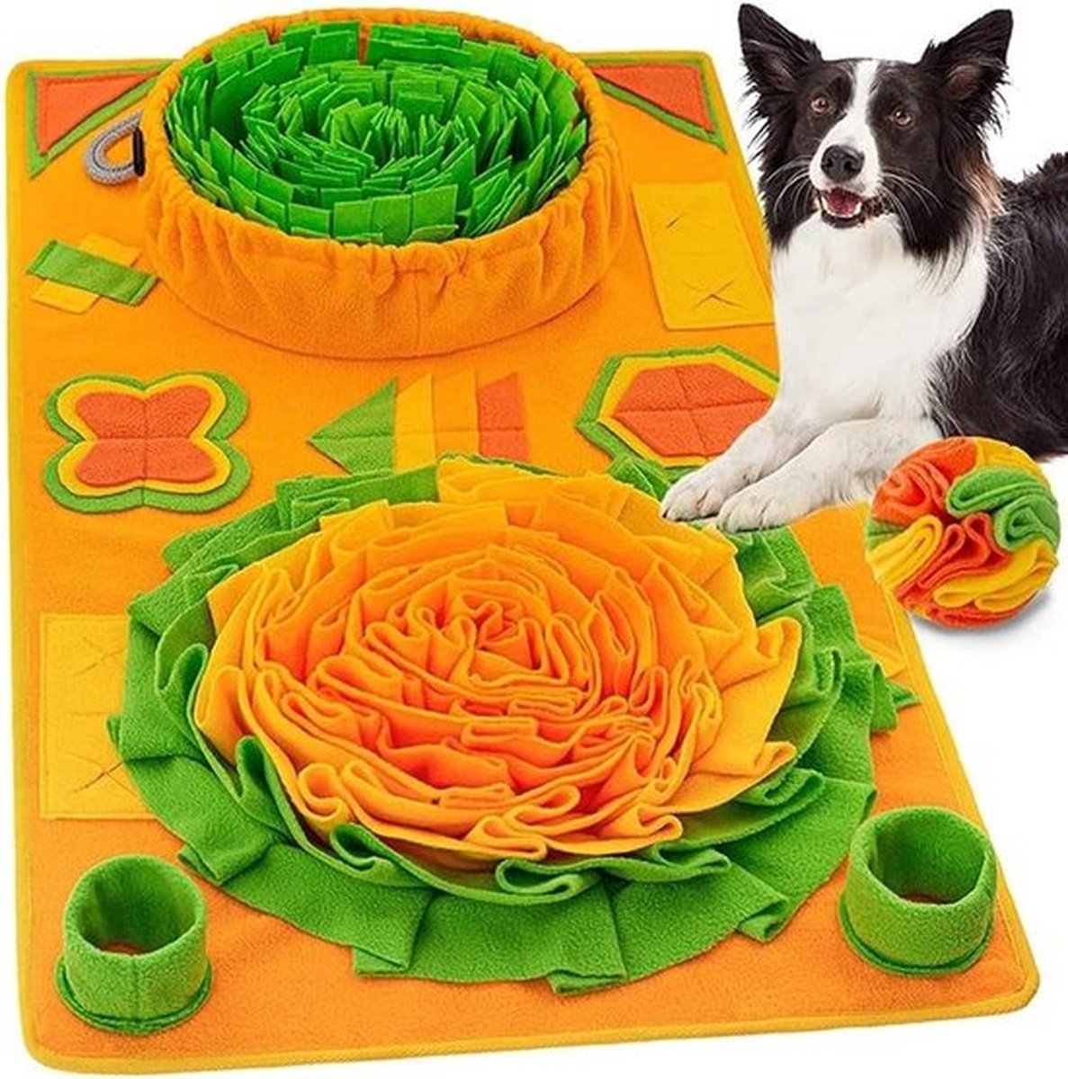 Snuffelmat voor honden - Snuffelmat Neuswerk Voermat - Slow Feeder Interactief hondenspeelgoed - Stimuleert natuurlijke foerageervaardigheden - 85 x 50 cm