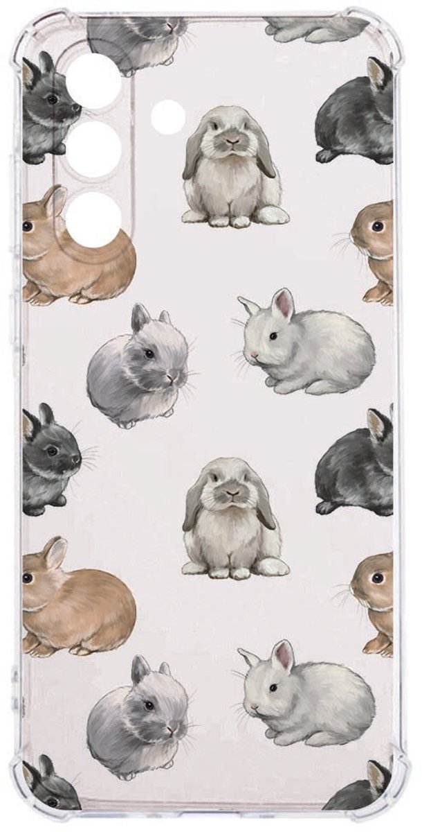 Samsung Galaxy A57 Softcase Konijntjes Schokbestendig