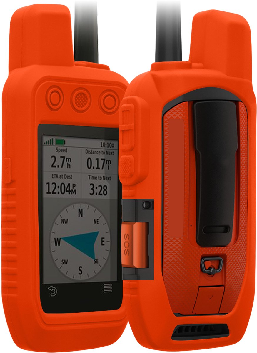 kwmobile Hoesje geschikt voor Garmin Alpha 200i / Alpha 300i - Beschermhoes voor handheld GPS - Back cover in oranje