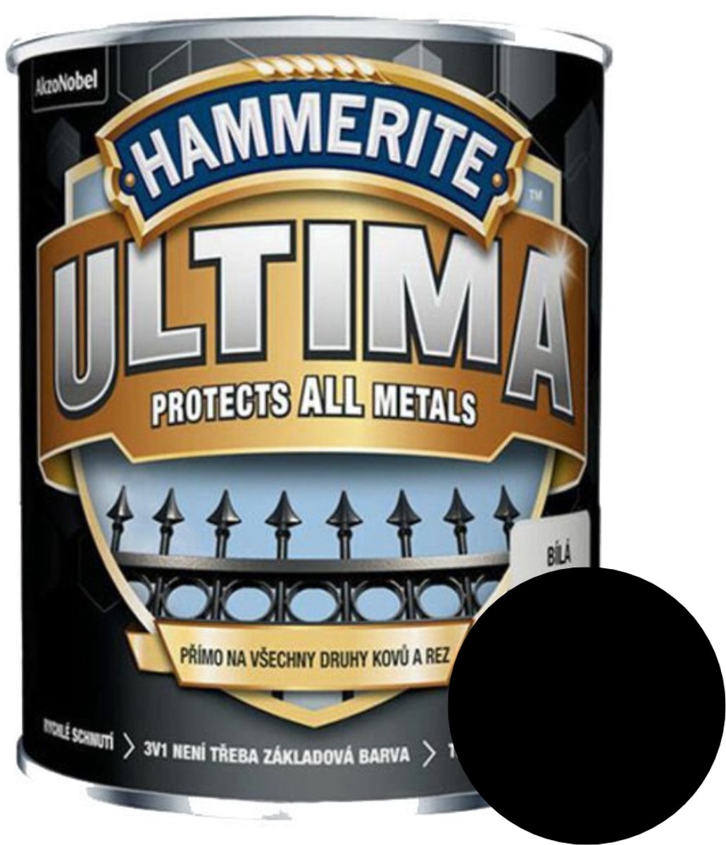 Hammerite ULTIMA 0,75, Zwart glad