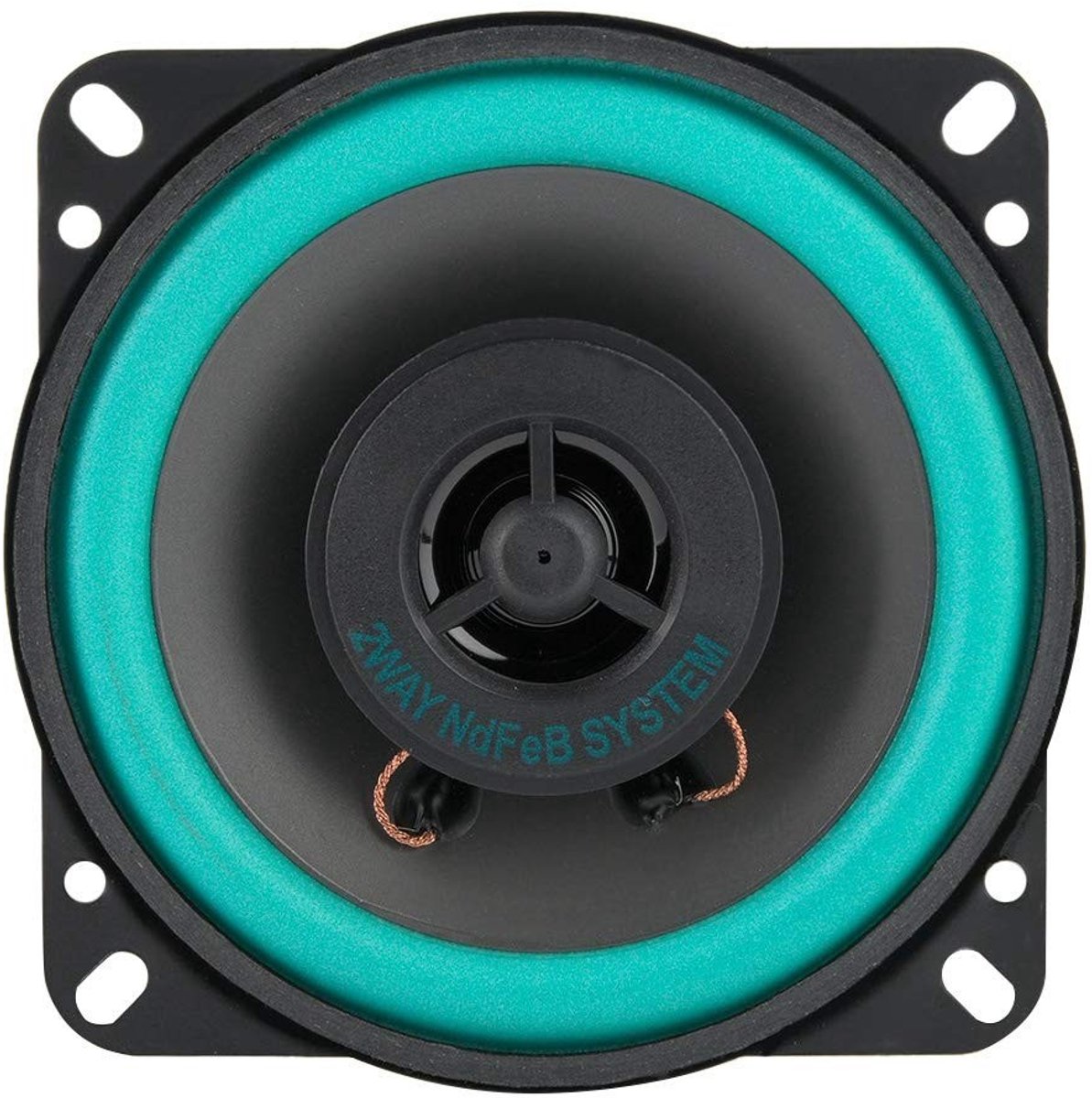 Dailygoods - Dailygoody - Auto Hochtöner - Koaxiaal Luidspreker - 100W Vermogen - Zwart en Groen - Auto Audio Upgrade - Geschikt voor Elk Voertuig