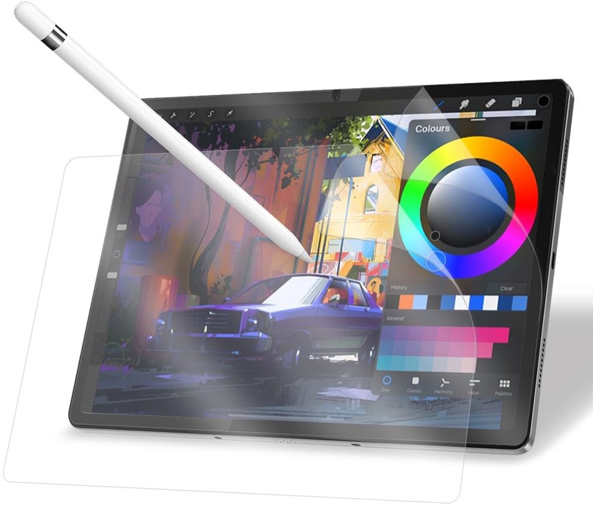 Dailygoods - Dailygoody - Papieren Beschermfolie - Matte Displayfolie - Geschikt voor Lenovo Tab P12 12,7 inch - Ideaal voor Tekenen en Schrijven - 2 Stuks