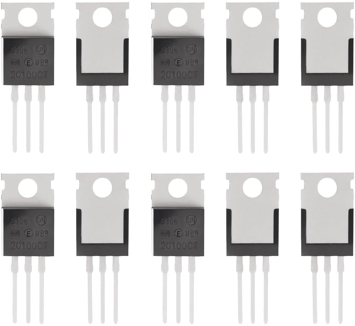 Dailygoods - Dailygoody - Schottky Gelijkrichter Diodes - Elektronische Componenten - 20A 100V - 10 Stuks - DIY Projecten - Betrouwbare Prestaties - Ideaal voor Ve..