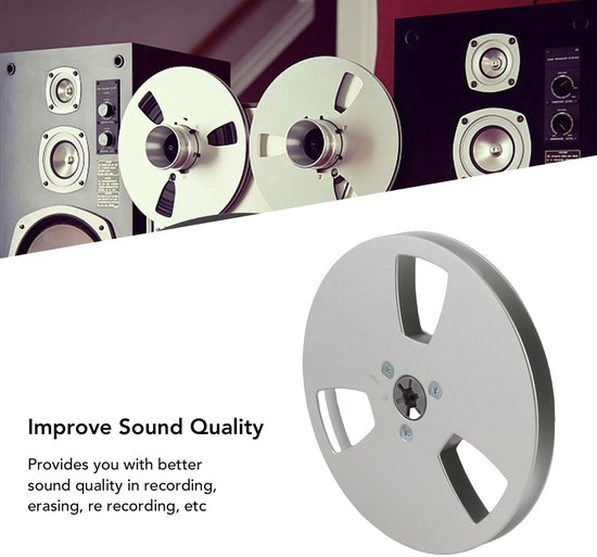 Dailygoods - Dailygoody - Lege Tape Reel - Universele Aluminium Opname Reel - 5 Inch Formaat - Geschikt voor Bandrecorders - Professioneel Gebruik - Duurzaam en Li.. van Dailygoods — afbeelding 4