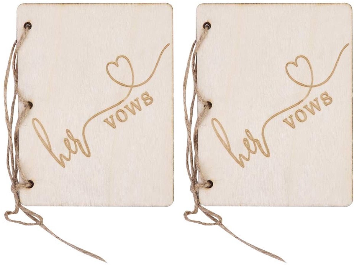 Dailygoods - Dailygoody - Bruiloftsgastenboek - Huwelijksgelofte-aandenken - Decoratieaccessoires - 2 Stuks - Uniek en Persoonlijk - Voor Huwelijksceremonies - Kle