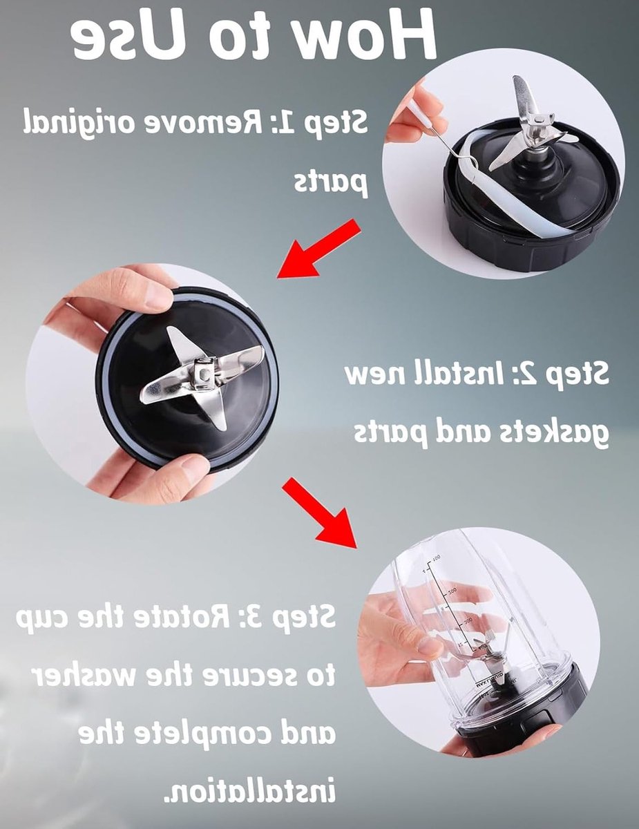 Vervangende Extractor Mes Assemblage voor Blender - Geschikt voor Ninja Blenders BL771 BL773co BL480 BL482 BL642 BL682 NN102 - Roestvrij Staal en Hoogwaardige Prestaties – foto 2
