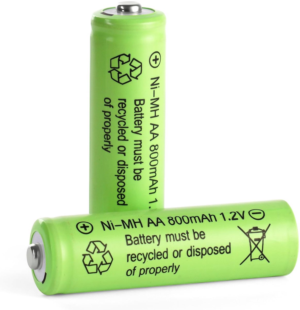 Dailygoods - Oplaadbare AA Batterijen - Hoge Capaciteit - Direct Gebruik - 800 mAh - Duurzaam en Milieuvriendelijk - Geschikt voor Elektronica - 2 Stu