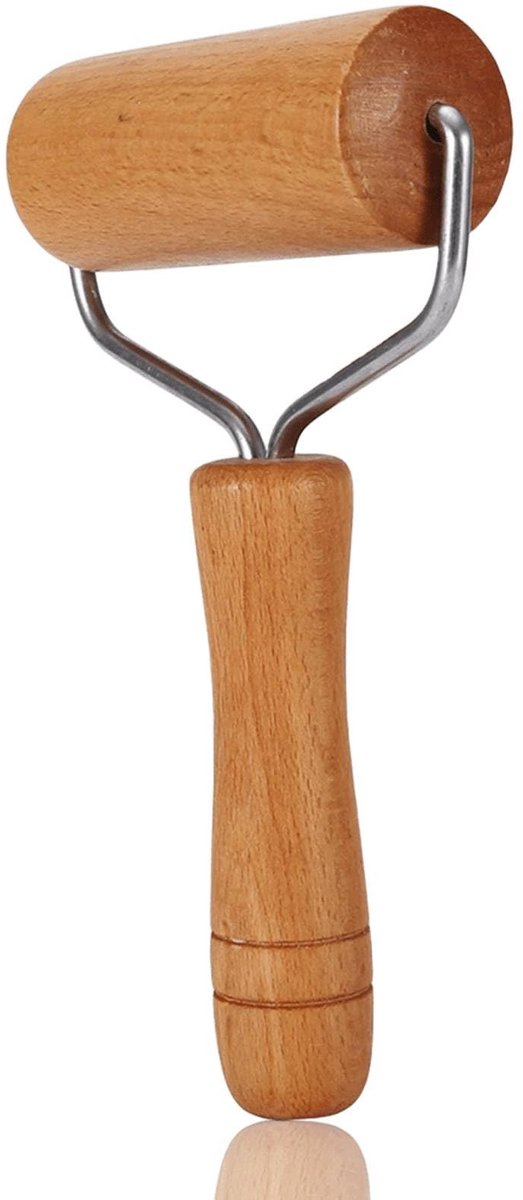 Dailygoods - Dailygoody - Houten Deegroller - Professionele Deegroller - Perfect Voor Bakken - 10 x 5 x 2 cm - Geschikt Voor Koekjes En Pizza - Ideaal Voor De Keuk