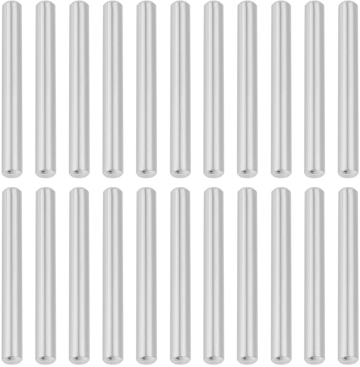 Dailygoods - Dailygoody - Plugpennen - Deuvelpennen 50 stuks - 5x45mm - Sterk en duurzaam - Geschikt voor meubelreparatie - Zilver