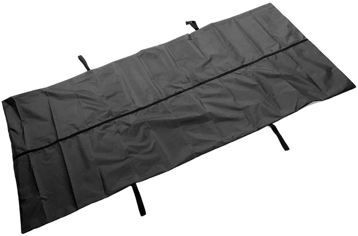 Dailygoods - Dailygoody - Zwarte Noodkadaverlichaamszak - Lijkzak voor Begrafenis - Draagbaar en Handig - 150 x 60 cm - Oxford-materiaal - Geschikt voor Ziekenhuis
