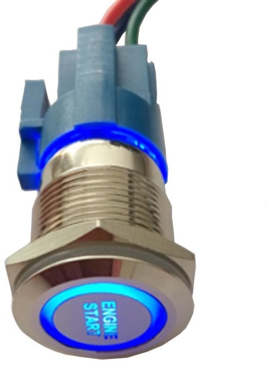 Dailygoody - Toggle Switch - Waterproof - 19mm - Moment Switch - Geschikt voor auto en truck - Blauw LED licht