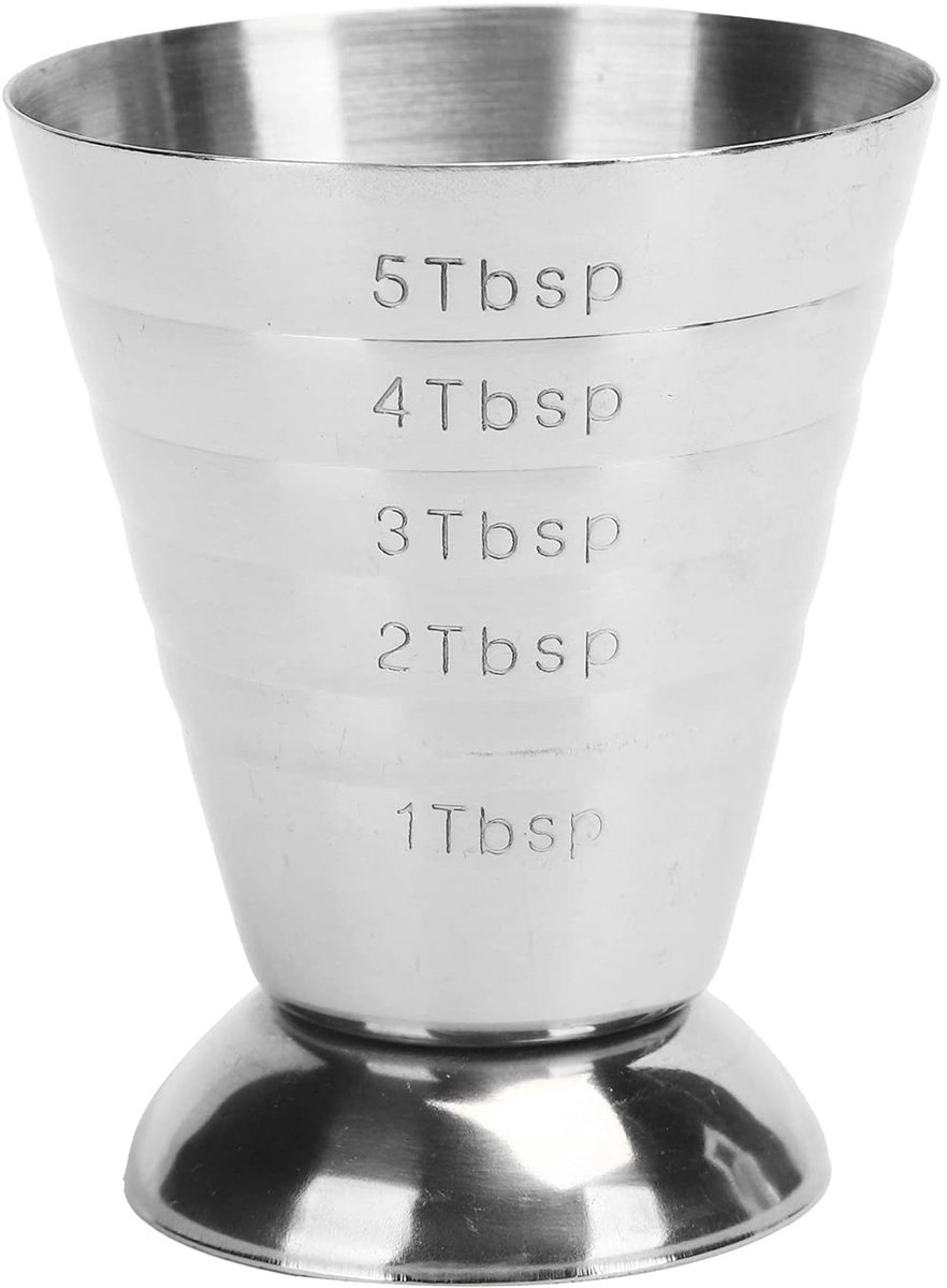 Dailygoods - Dailygoody - Cocktail Jigger - Roestvrijstalen maatbeker - 75ml - Multifunctioneel - Perfect voor bar en restaurant - Ideaal voor cocktails en meer