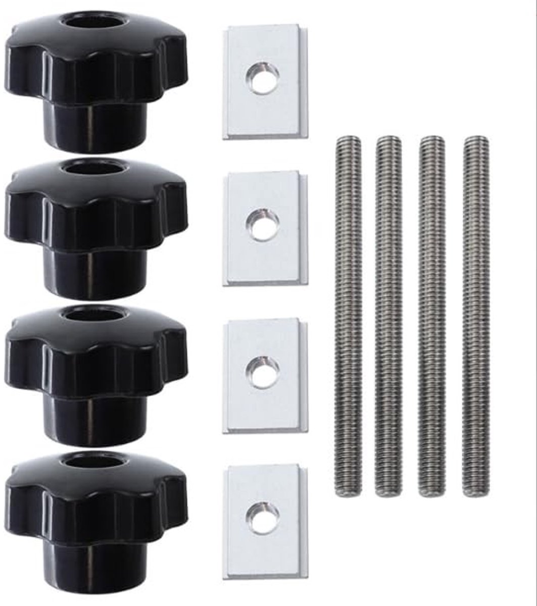 Dailygoods - Dailygoody - T-rail bouten kit M8 - T-groef bouten - Eenvoudig te installeren - Houtbewerking - Montage accessoires - Ideaal voor werkbanken - Voor al...