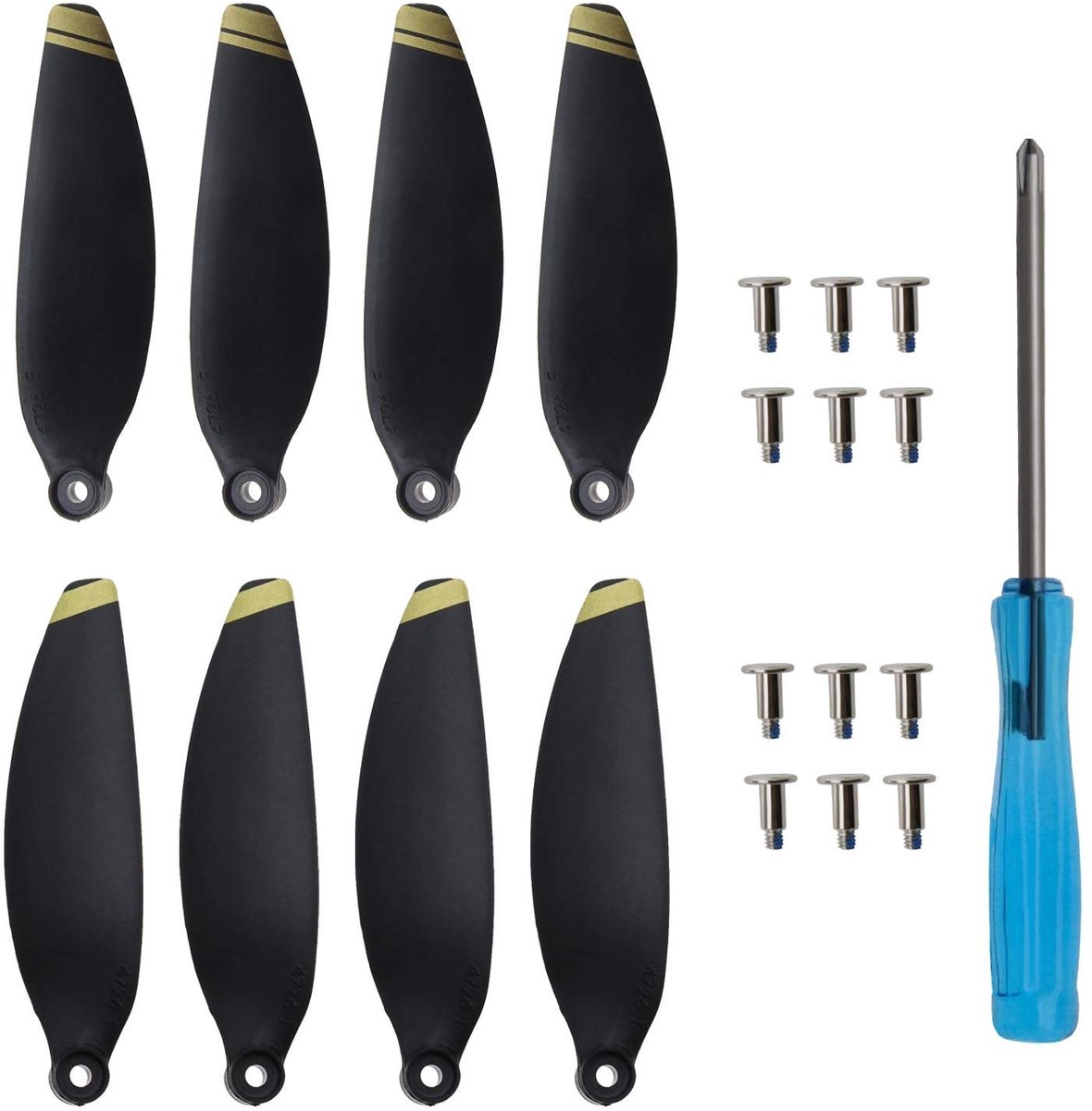 Dailygoods - Dailygoody - Propeller Vervanging - Quick Release - Gouden Strepen - Kunststof - Accessoire voor Drones - Geschikt voor Mavic Mini 2