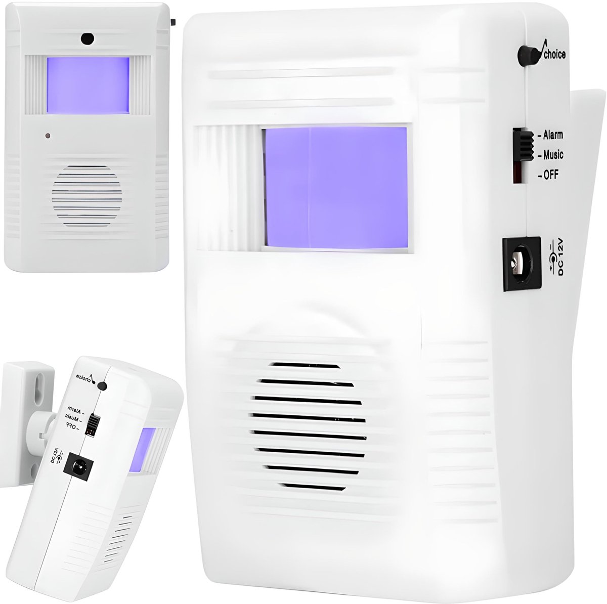 Dailygoods - Dailygoody - Draadloze Bewegingsdetector met Alarm voor Binnen en Buiten - 6m Bereik, Wandmontage, Wit