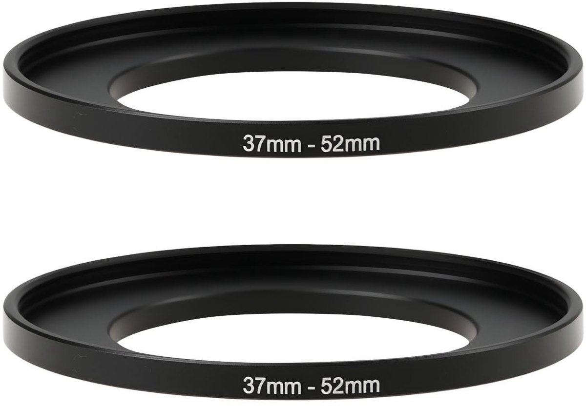 Dailygoods - Aluminium Camera Filter Adapter Ring - 2x - 37mm naar 52mm - Lichtgewicht en Duurzaam - Fotografie Accessoire - Camera Accessoire - Metal