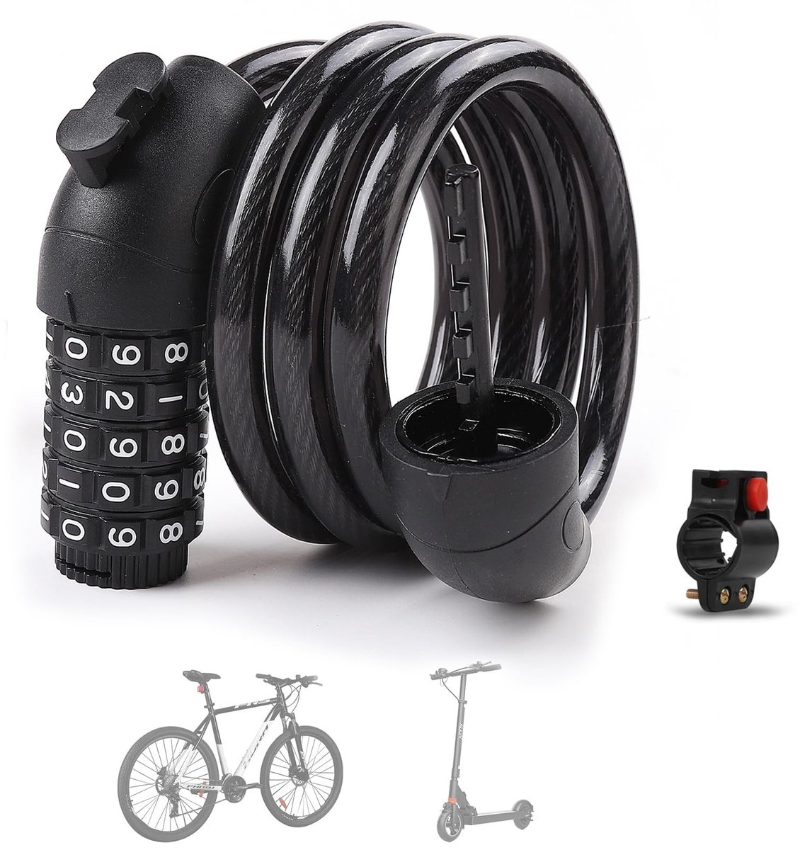 Dailygoods - Cijferslot met 5-Cijferige Code voor Fiets