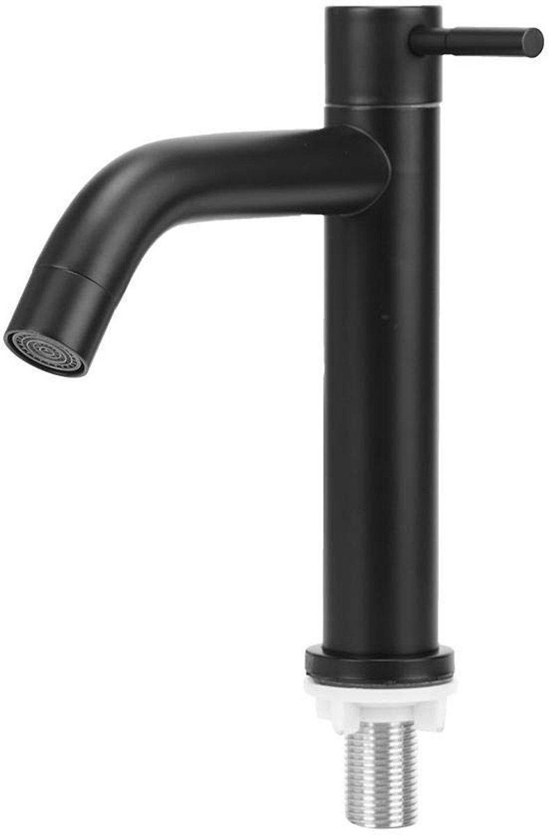 Dailygoody - Solidchoice - Dailygoody - Wastafelkraan - Enkele Koud Waterkraan - Zwart - Badkamer Kraan - Hoogwaardige Kwaliteit - Geschikt voor Badkamer en Keuken