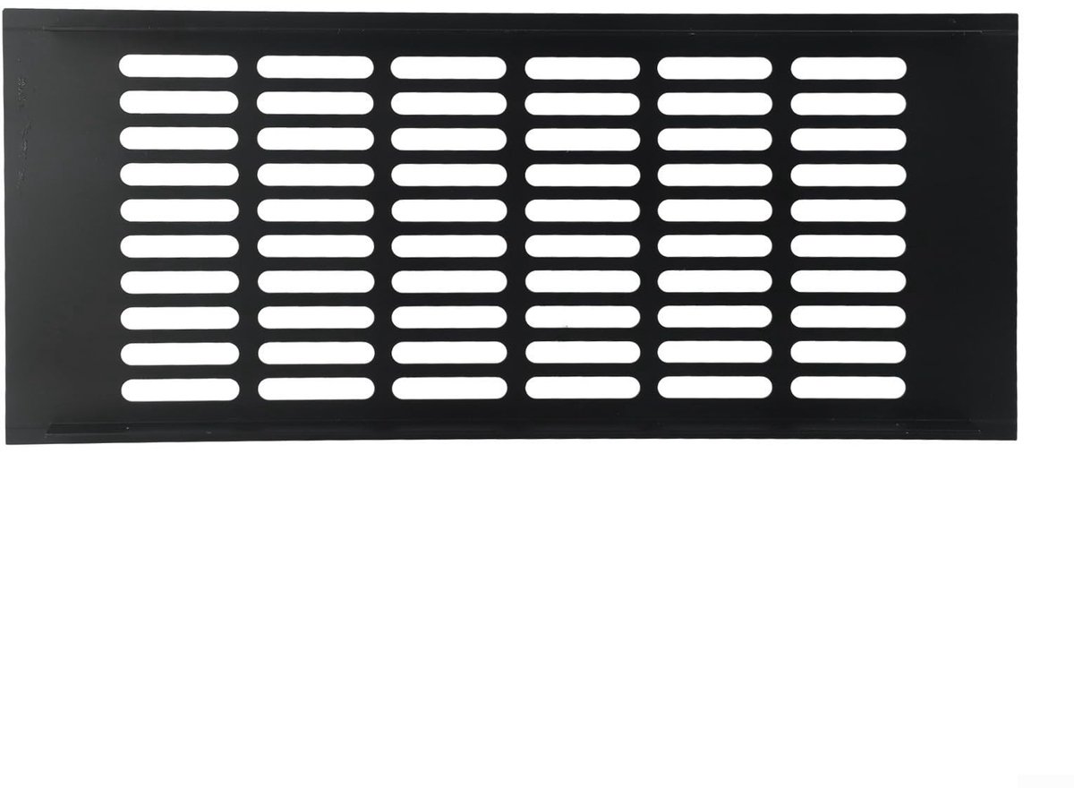 Dailygoody - Zwarte aluminium ventilatiehoes - Ventilatierooster - Perfect voor kledingkasten - 150 x 350 mm - Corrosiebestendig - Geschikt voor compu...