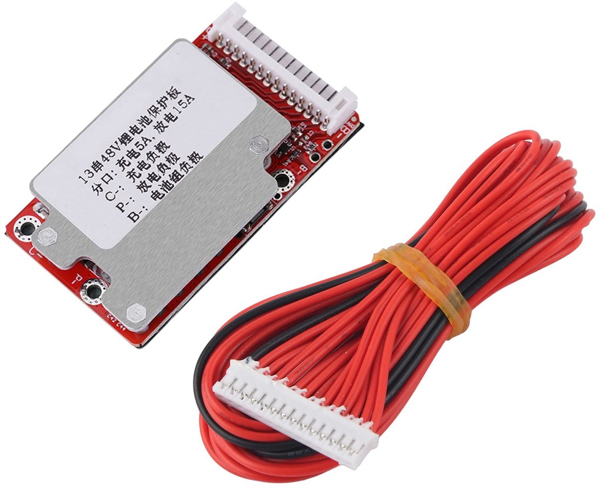 Dailygoody - Li-Polymeer Batterij Bescherming Board - 13 S 48 V/54.6 V - Overbelasting Bescherming - Compact - Batterij Beveiliging - Geschikt voor El