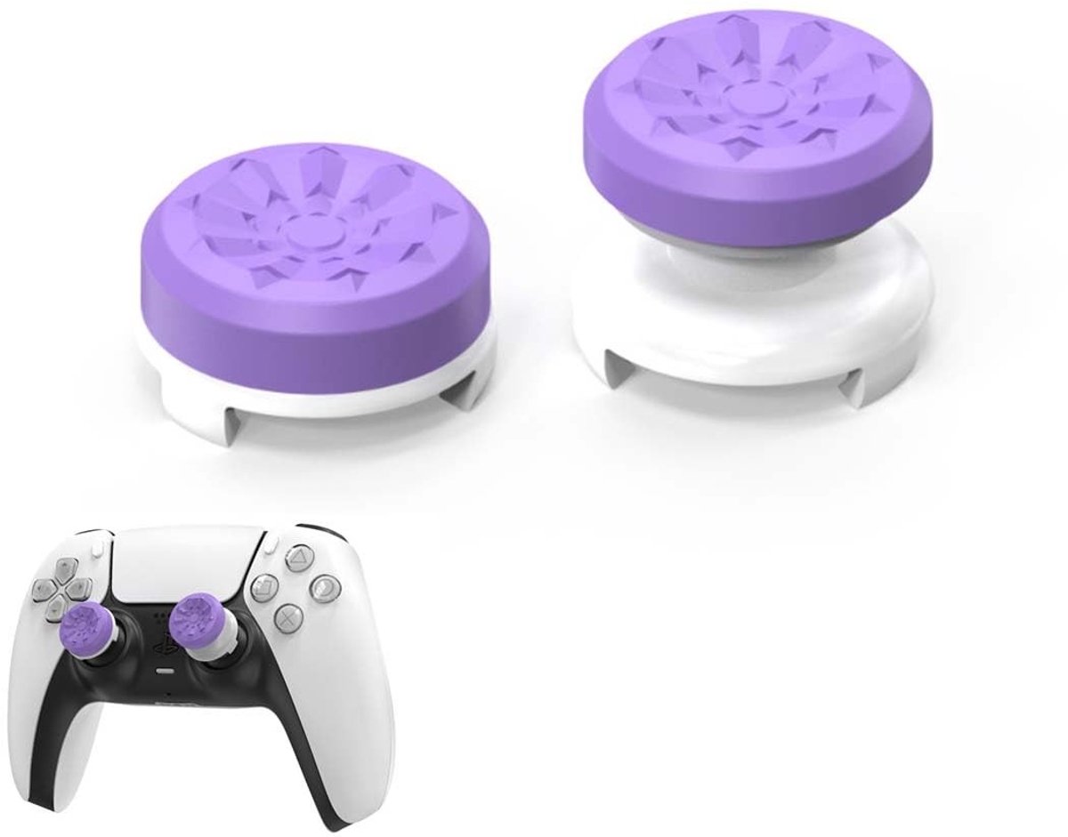 Dailygoody - Thumbsticks - Gripcover - Vermindert duim vermoeidheid - Paars - Siliconen duimsticks - Bescherming tegen slijtage - Geschikt voor PS4 en.