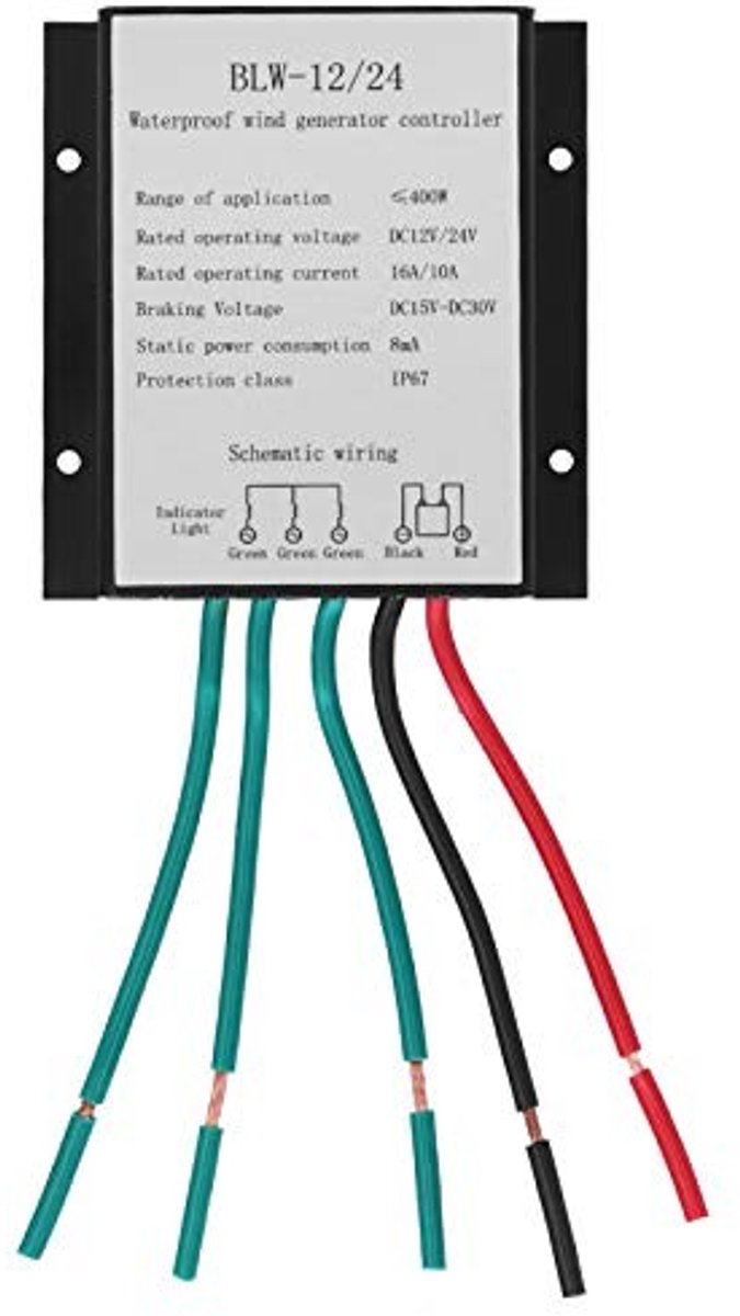 Dailygoody - Wind Charge Controller - Regulator voor Windgenerator - Waterproof ontwerp - 400W vermogen - Efficiënt energiebeheer - Ideaal voor duurza...
