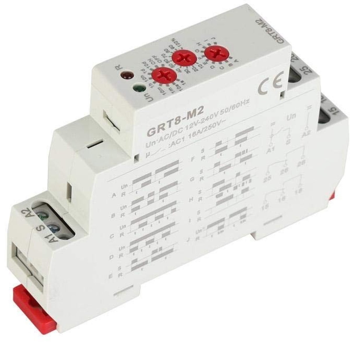 Dailygoods - Dailygoody Delay relay Tijd relais Voor industriële toepassingen 12V-240V LED indicator Met 10 functies Geschikt voor verlichting