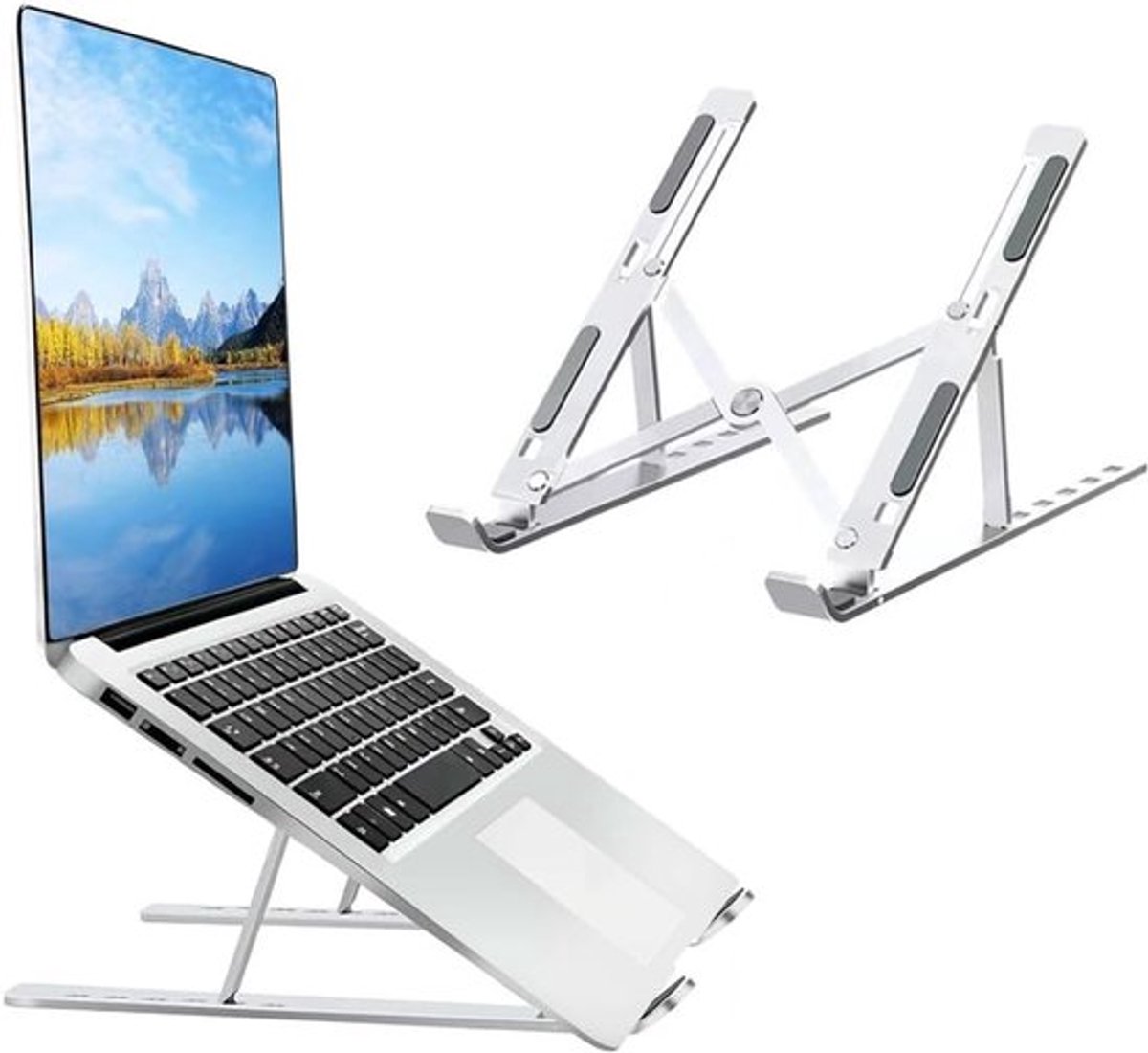 Draagbare Laptopstandaard met Ventilatie en Verstelbare Hoogte voor 16 inch Laptops