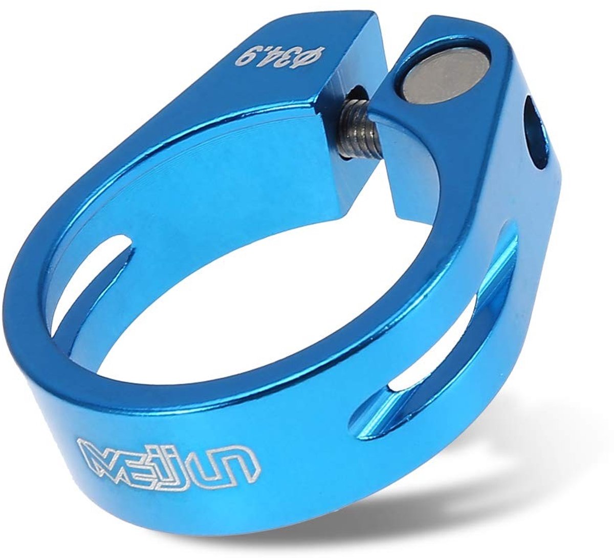 Dailygoods - Dailygoody - Fiets Zadel Klem - Aluminium - Blauw - Lichtgewicht en Duurzaam - Geschikt voor Mountain en Racefietsen - 34.9mm Diameter