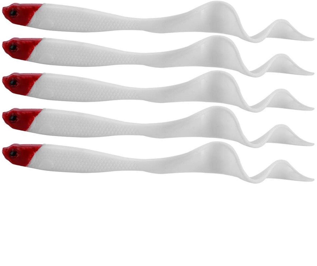 Dailygoods - Dailygoody - Vissen Lokt Kunstmatige Aas - Lichtgevend - Rood Hoofd - Zacht Visaas - Trolling Tackle - Geschikt voor Vissen