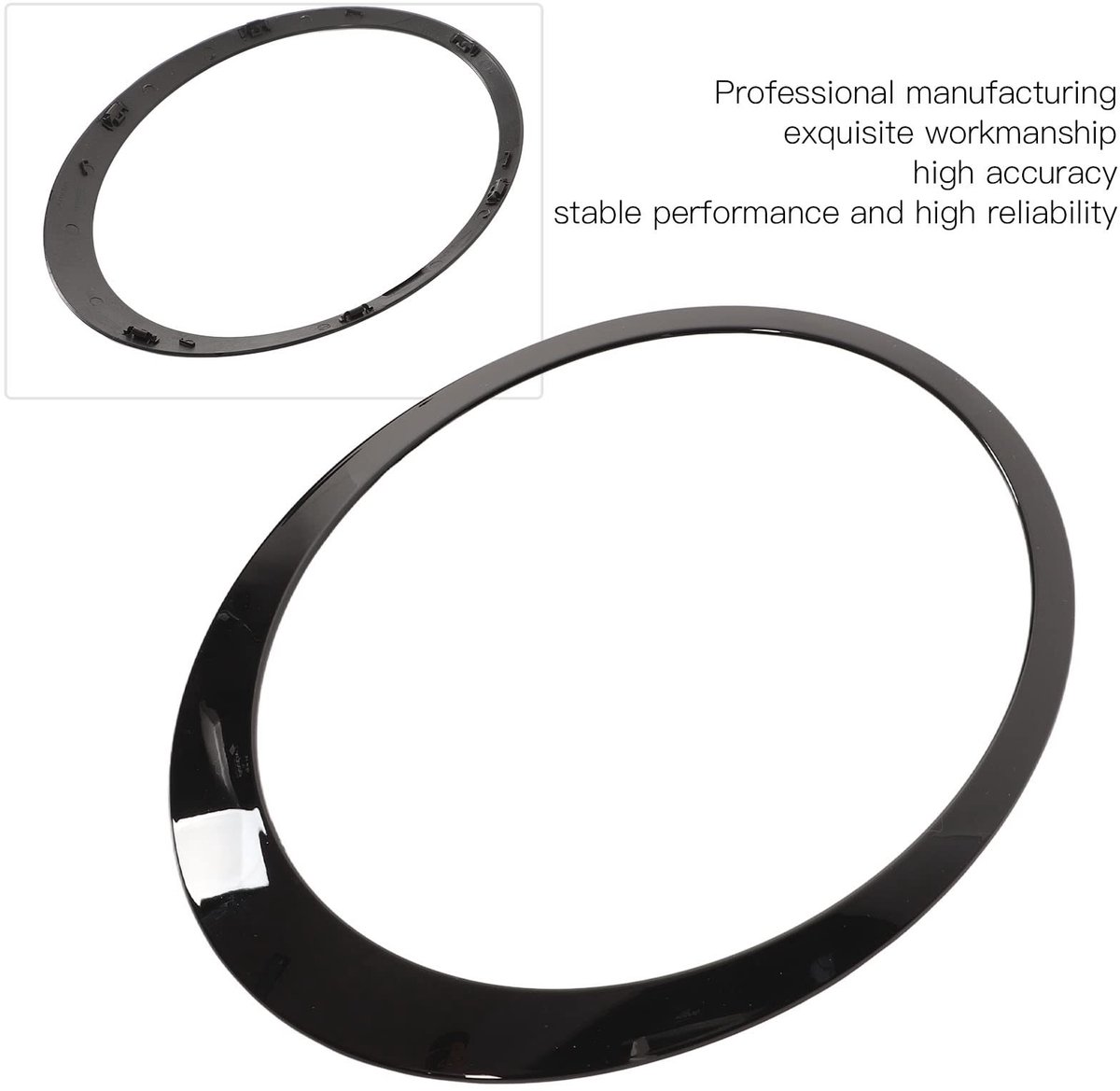 Dailygoods - Dailygoody - Headlight Cover Trims - 4 Stuks - Gloss Black - Mini R56 R57 R58 R59 S JCW - Bescherming - Stijlvolle uitstraling - Voor bouwjaar 2007-2015