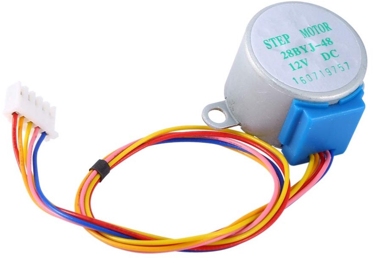 Dailygoods - Dailygoody - Steppermotor 28BYJ-48 - 12V - 5-Draadig - Voor DIY Projecten - Precisie en Controle - Geschikt voor Elektronica - Model 4-Fase