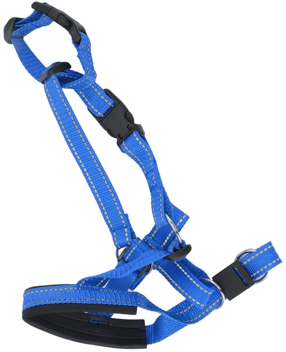 Dailygoods - Dailygoody - Hondenhoofdhalsband - Halsband voor Huisdieren - Voorkomt Trekken - XL - Veiligheidsriem - Comfortabel voor Honden - Blauw