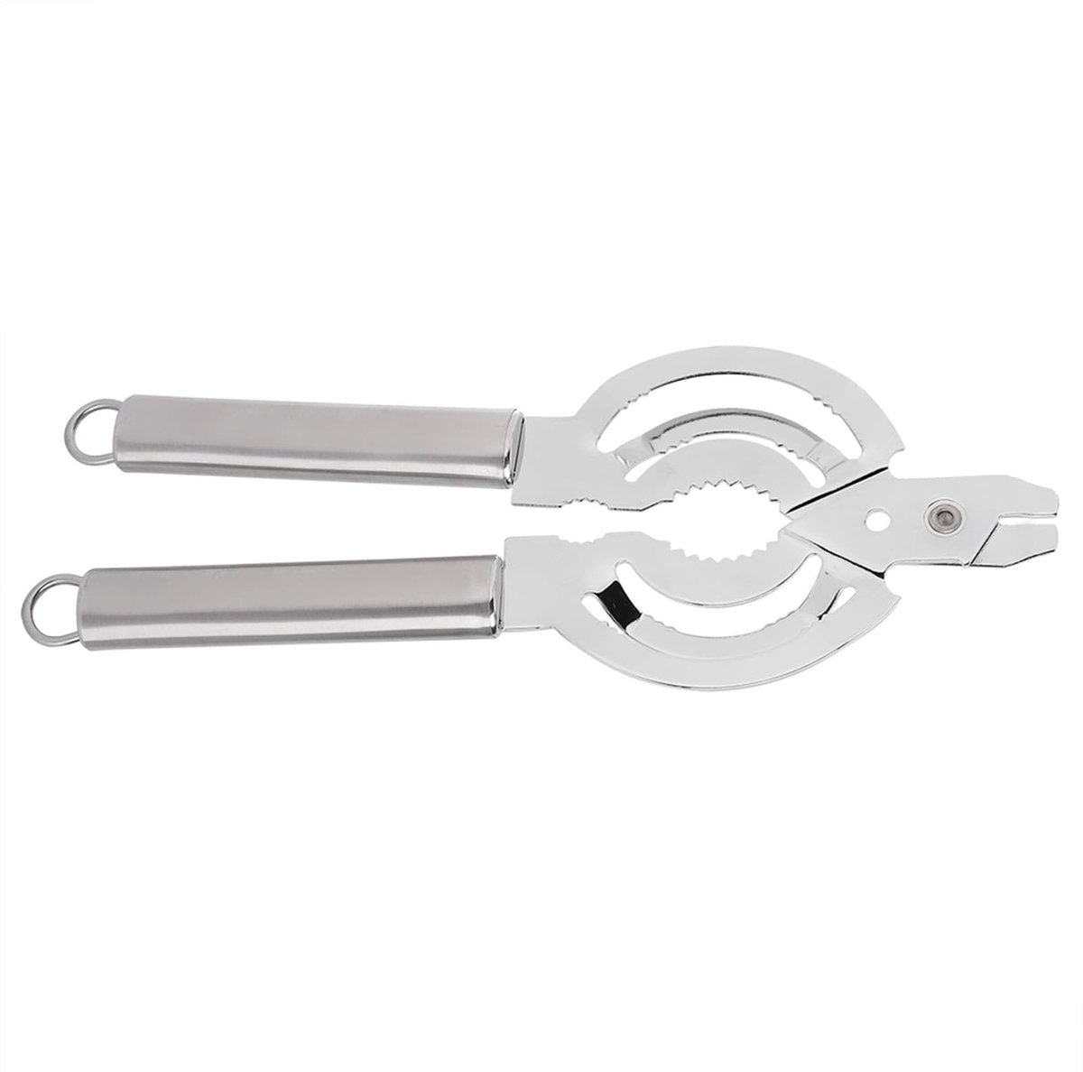 Dailygoods - Dailygoody - Multifunctionele Flesopener - Blikopener met Zaagtanden - Gebruiksvriendelijk en Praktisch - Roestvrijstaal - Geschikt voor Blikken en De...