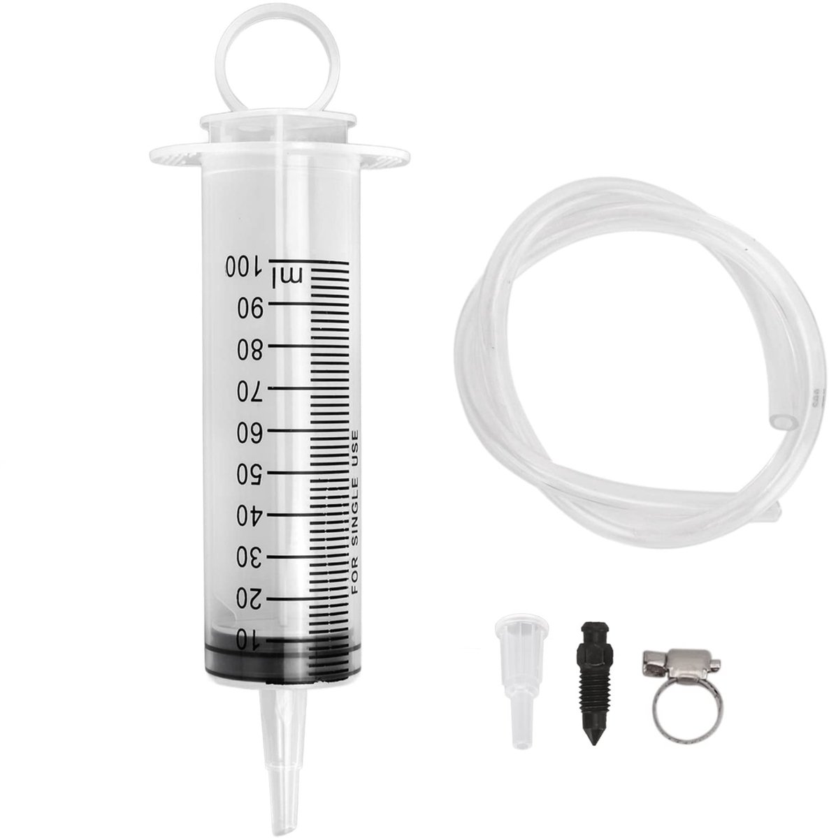 Dailygoods - Dailygoody - Motorfiets Remventilatie Kit - Compleet met Syringe en Slang - Geschikt voor Diverse Voertuigen - Verbeter de remprestaties - Eenvoudige