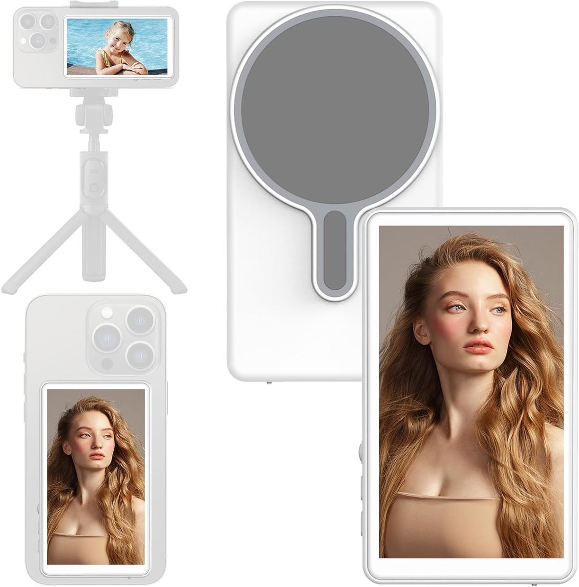 Vloggen met een Smartphone: Draadloze Selfie Monitor en Afstandsbediening voor iPhone en Android, Ideaal voor Creatieve Video's
