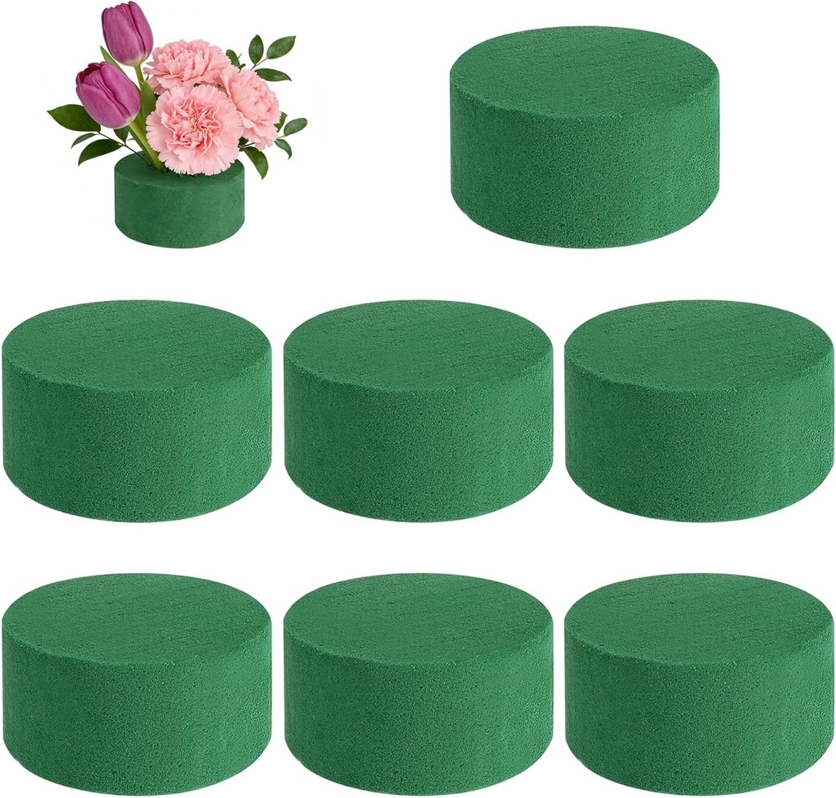 8 stuks steekschuim voor bloemen, sterk en onbreekbaar, ideaal voor bruiloften en feesten, 8 x 4 cm, perfect voor droogbloemen en kunstbloemen