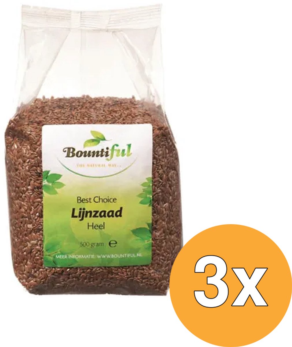 3x Bountiful Lijnzaad Heel (500 gr)