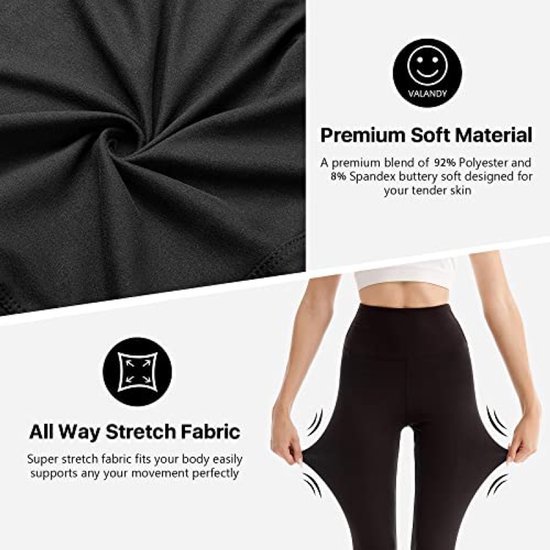 Legging met Hoge Taille voor Vrouwen - Boterzachte Yoga Broek - Sport en Fitness - Maat S-M - Leger Groen van Merkloos — afbeelding 2