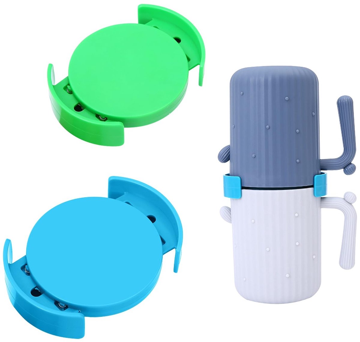 Seb3 - Coffee Cup Organizer - Bekerhouder - Ruimtebesparend - Groen, Blauw - Thee- en Koffiebekers - Voor keukenopslag - 2-pack