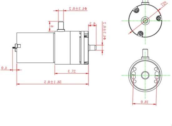 Vt products - Luchtpomp - Mini Luchtpomp - Hoog vermogen - DC 12V - Vacuümpomp - Geschikt voor chemische toepassingen - Compact formaat van Merkloos — afbeelding 4