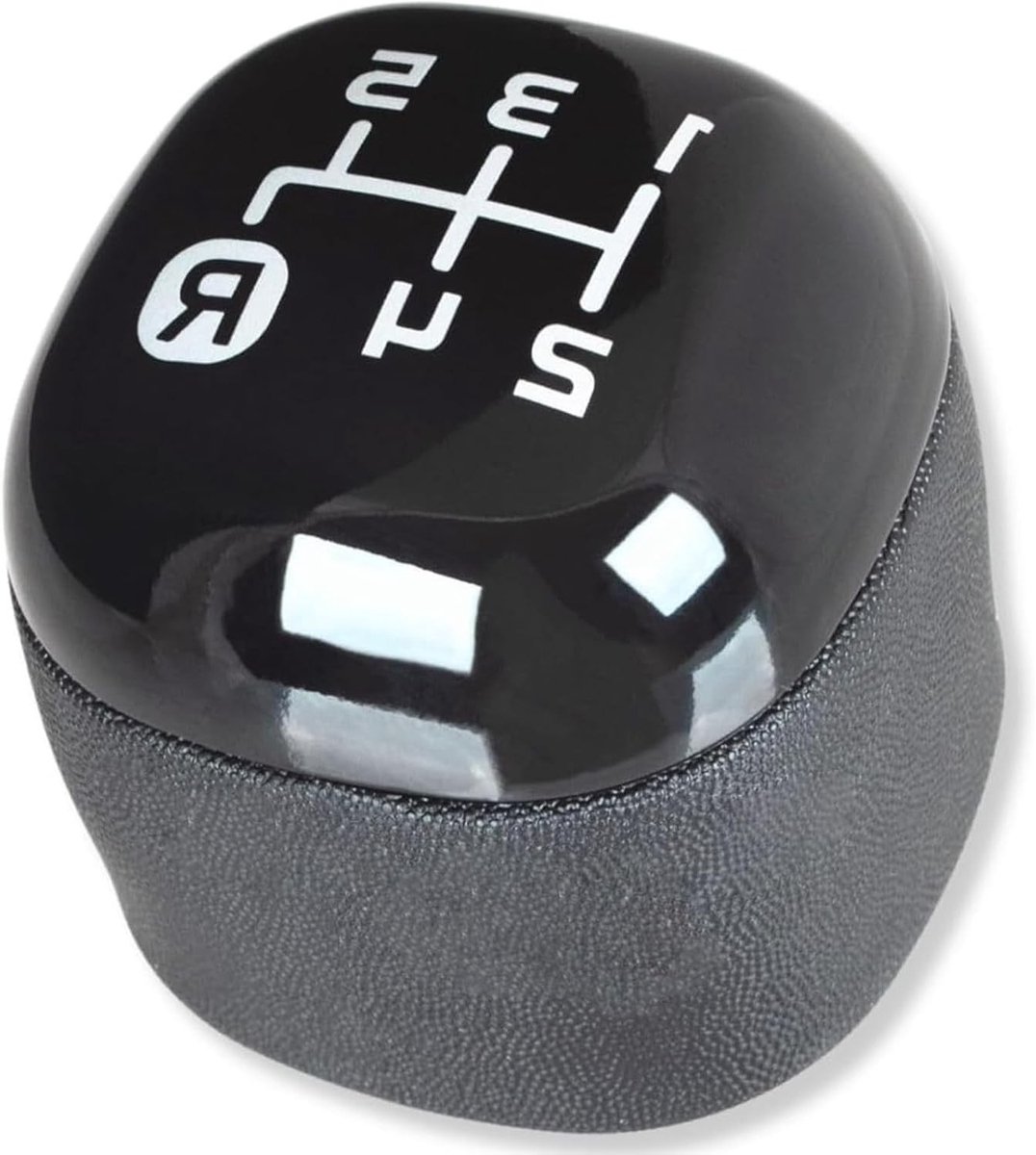SnelShoppen - 5 Versnellingen Schakelknop voor Fiat Panda 2012-2024, Zwart, Hoogwaardige Kunststof, Perfecte Pasvorm, Auto Accessoires
