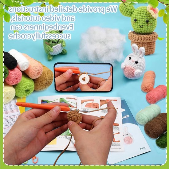 Haakset voor Beginners - Wol voor Haken en Breien, DIY Creaties met Haaknaalden en Handleiding voor Startende Hakers — afbeelding 4