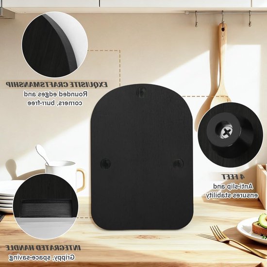 Bamboe Sliding Tafel met Wielen voor Thermomix TM7, Perfecte Accessoires voor Keuken en Kookgemak, Ideaal voor Voedselbereiding en Organisatie — afbeelding 4