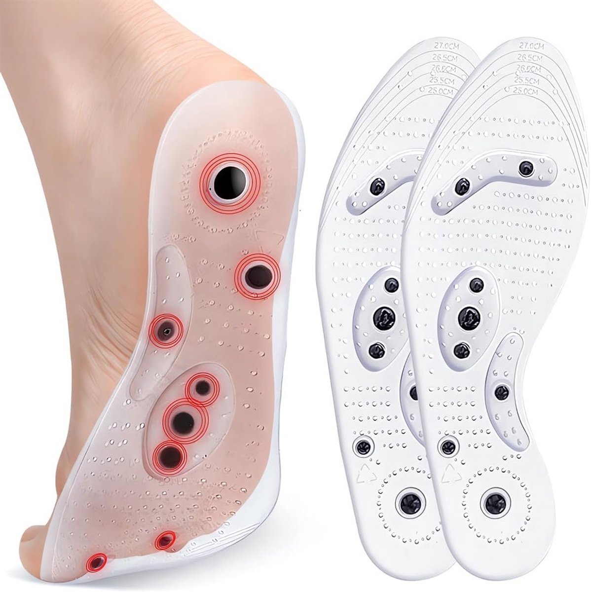 Orthopedische Magnetische Inlegzolen voor Acupressuur en Massage, Verlicht Pijn en Vermindert Vermoeidheid, Maat 35-40